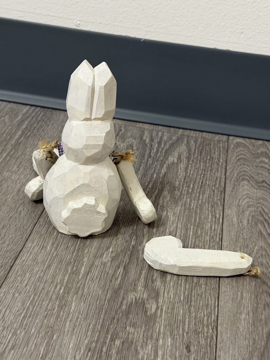 Wooden Bunny Rabbit Shelf Sitter Toy Vintage Terry’s Village Easter Needs Repair