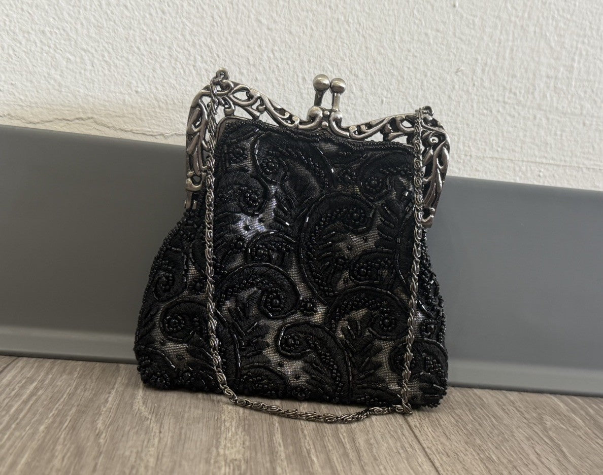 Womens Vtg Style Beaded Sequin Evening Handbag Prom /Homecoming /Wedding Clutch
