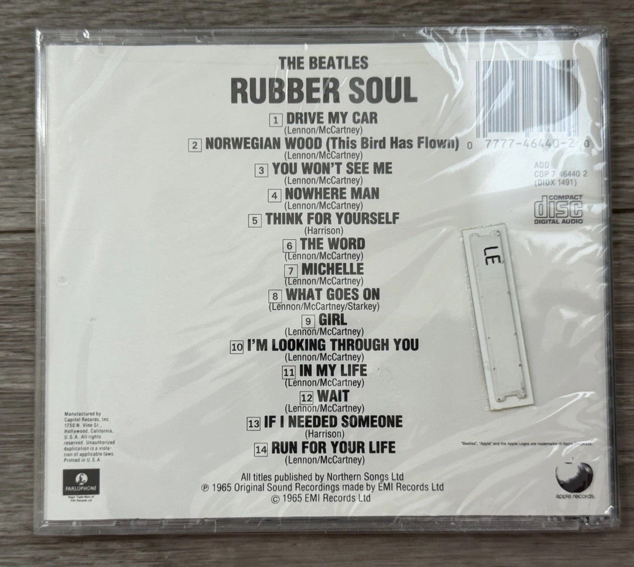 The Beatles - Rubber Soul [CD, 1965] Parlophone CDP 7464402 *SEALED