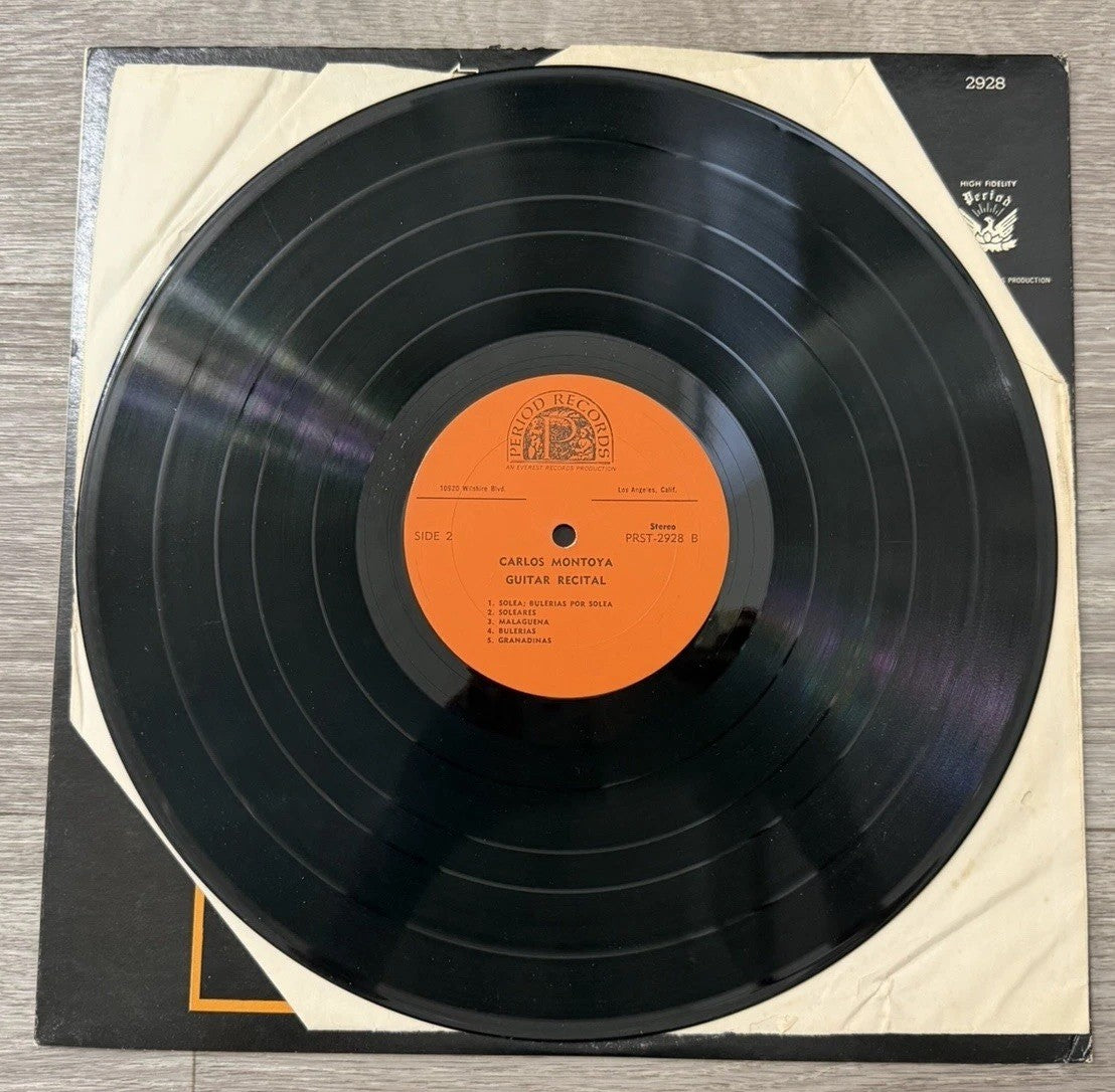 VINTAGE Carlos Montoya "Recital " Vinyl LP S-2896 2928 Stereo Record Album GOOD+