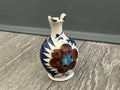 Adorable Vintage Pottery Mini Vase 2.5” Tall Hand Painted - Flower Design