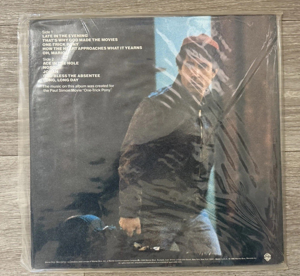 One Trick Pony by Paul Simon Vinyl 1980 Warner Brothers Records HS 3472
