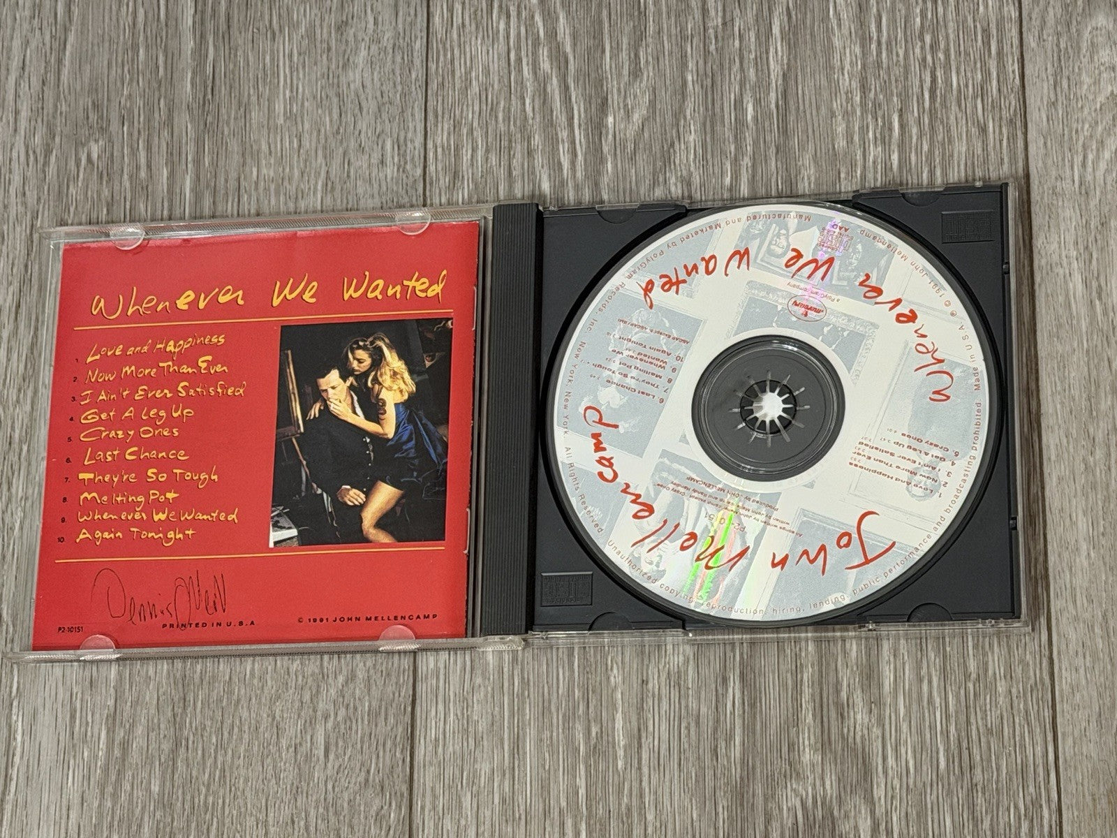John Mellencamp – Whenever We Wanted CD 1991 Mercury Rock Album Tested VG