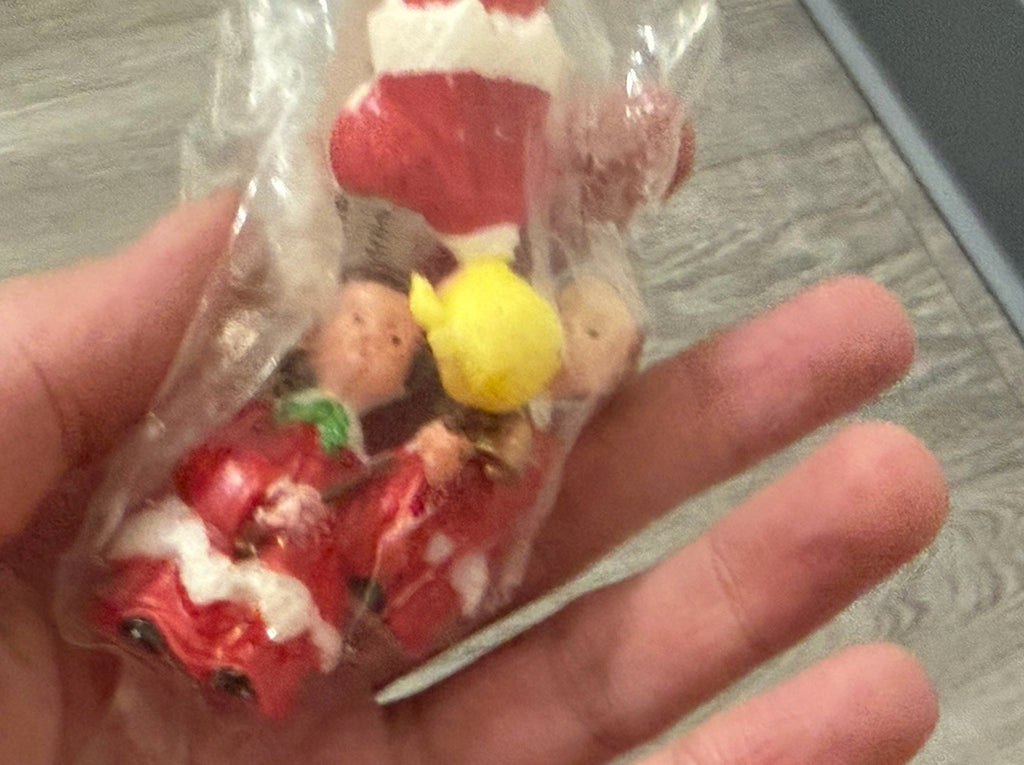 Vintage Christmas Plastic WILTON Enterprises Set Of Three Figurines Hong Kong