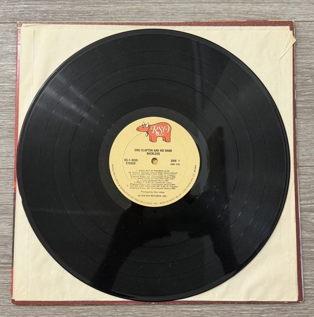 ERIC CLAPTON Backless Rare RSO Press LP Record Vinyl embossed gatefold 1978