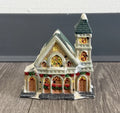 BROKEN- Vintage Small Porcelain Church For Christmas Village