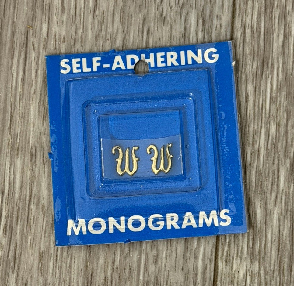 NEW Vintage Self Adhering Monograms Letter W Hallmark Monogram Company Craft