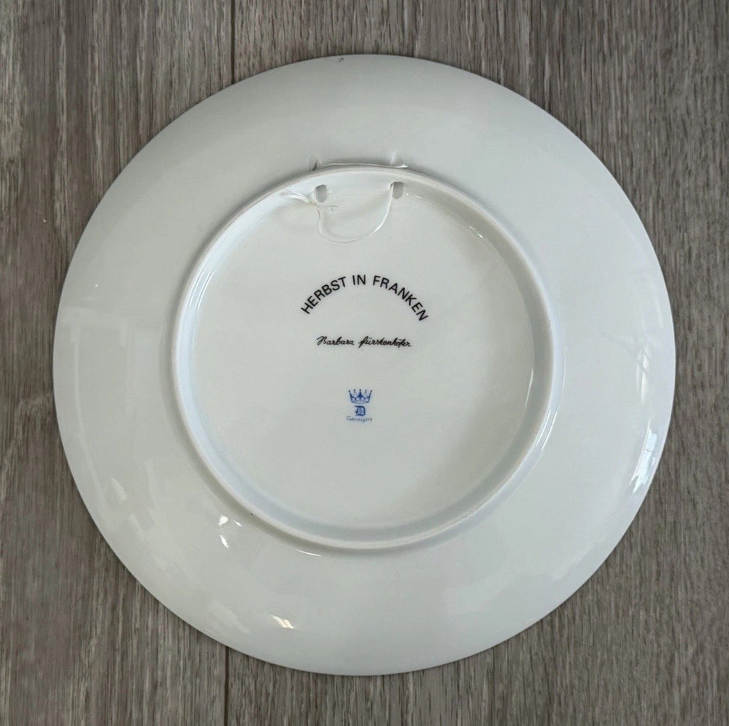 Vintage German E&A Bockling Collector Plate  #10 Herbst In Franken