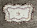 Victoria Carlsbad Austria Dresser Vanity Tray Floral Butterfly Shape Pinks