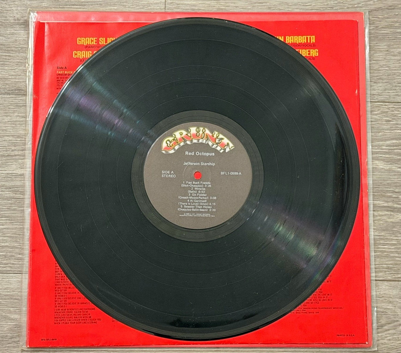 JEFFERSON STARSHIP - Red Octopus (1975) - 12" Vinyl Record LP Good