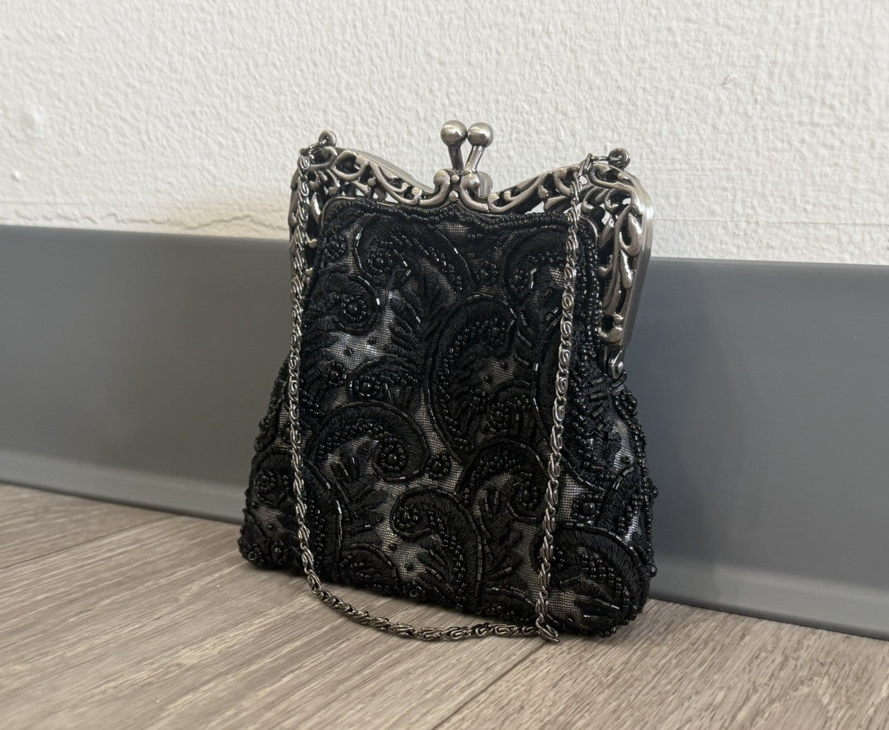 Womens Vtg Style Beaded Sequin Evening Handbag Prom /Homecoming /Wedding Clutch