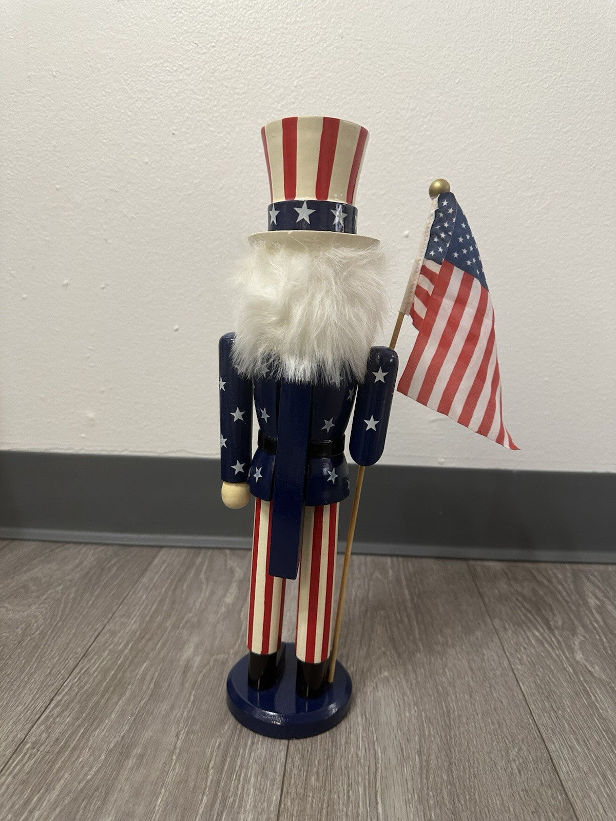 Americana Stars & Stripes Nutcracker Red White & Blue American Flag 14 3/4” EUC