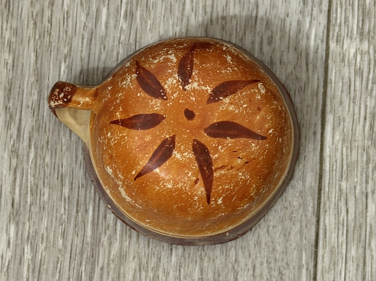 Vintage Mexican Cup Handmade Pottery Small Size 1.25” Tall X 2.25” Diameter