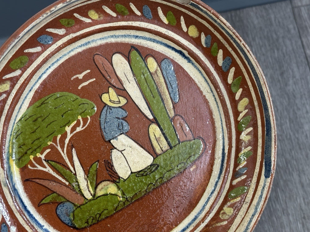Vintage Mexican Clay Dish - Made In Mexico