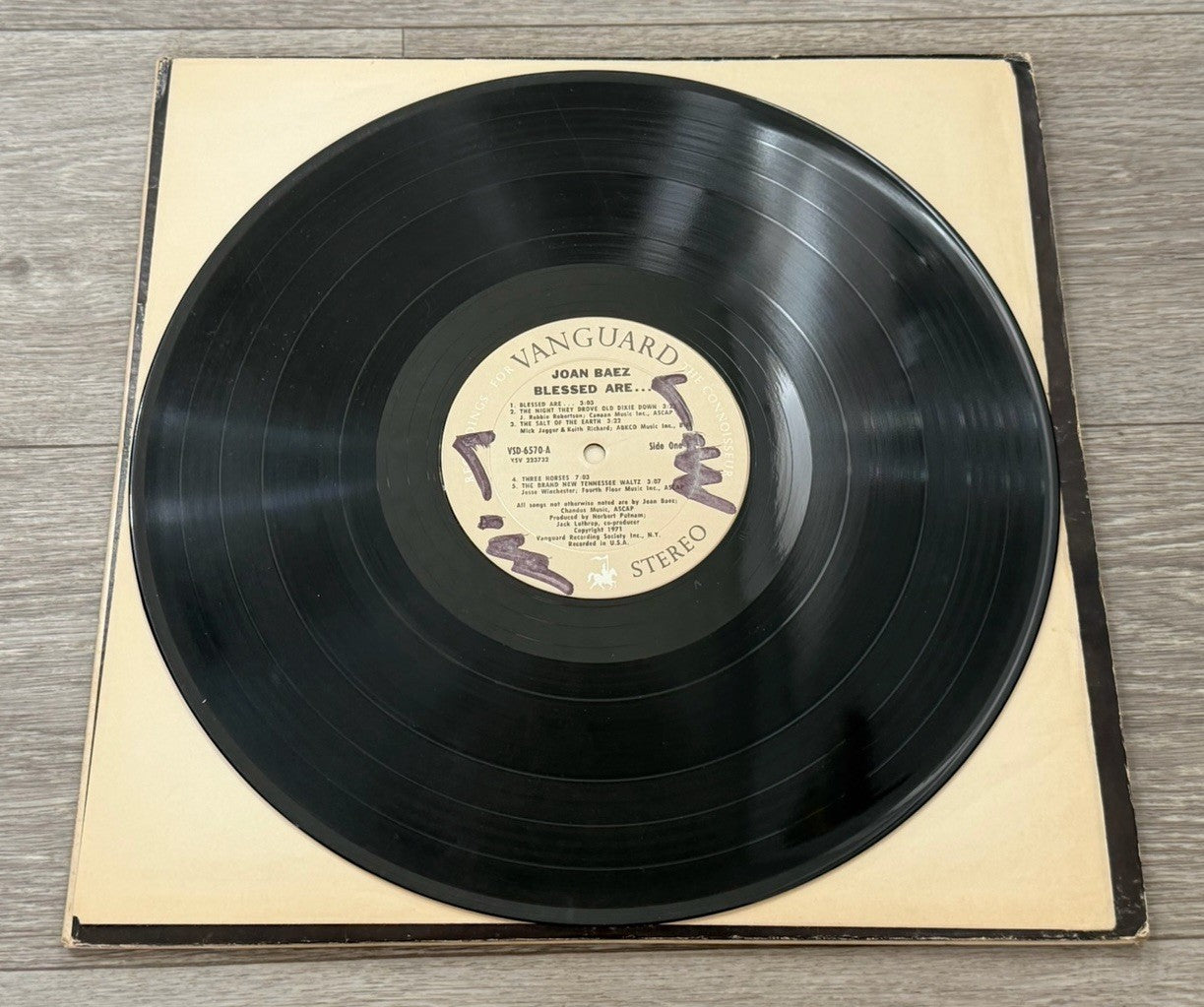 Vanguard 1971 JOAN BAEZ BLESSED ARE... lp VSD-6570 2 record set G+ (UP)