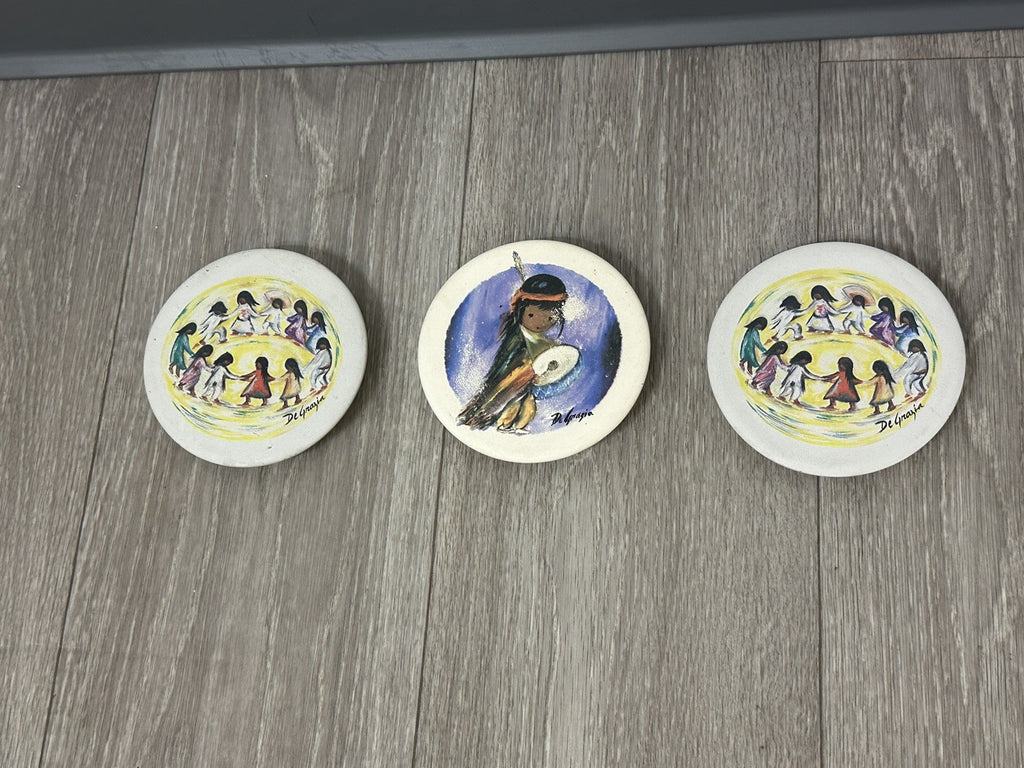 Ted DeGrazia Sandstone Creations Coasters Southwestern Style Children 4.25"