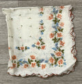 Beautiful & Delicate Tiny Flowers Boho Vintage Floral Wedding Handkerchief 13.5”