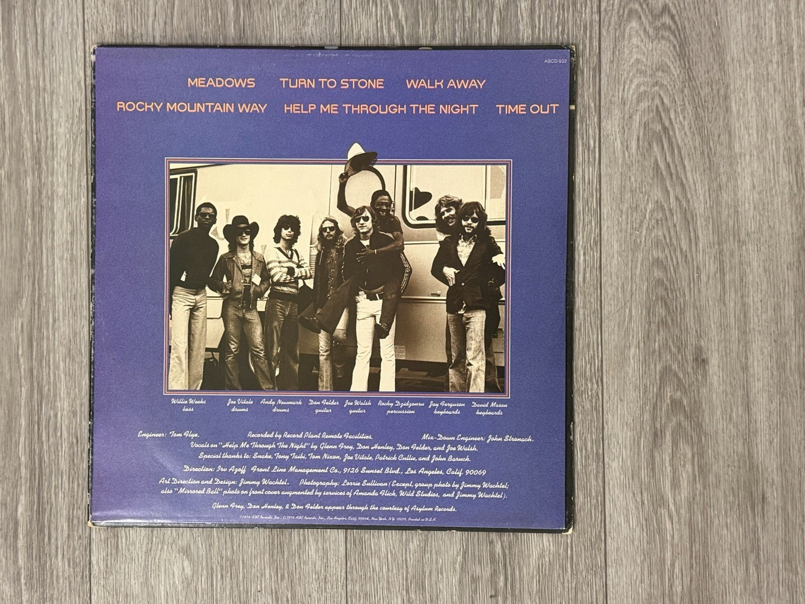Joe Walsh Vinyl LP Recorded Live You Can't Argue With a Sick Mind ABCD‑932 VG