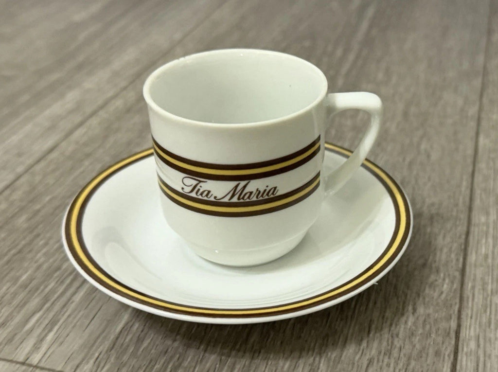 Vintage Tia Maria Resturaunt Demitasse Cup & Saucer Schmidt Porcelana Brazil