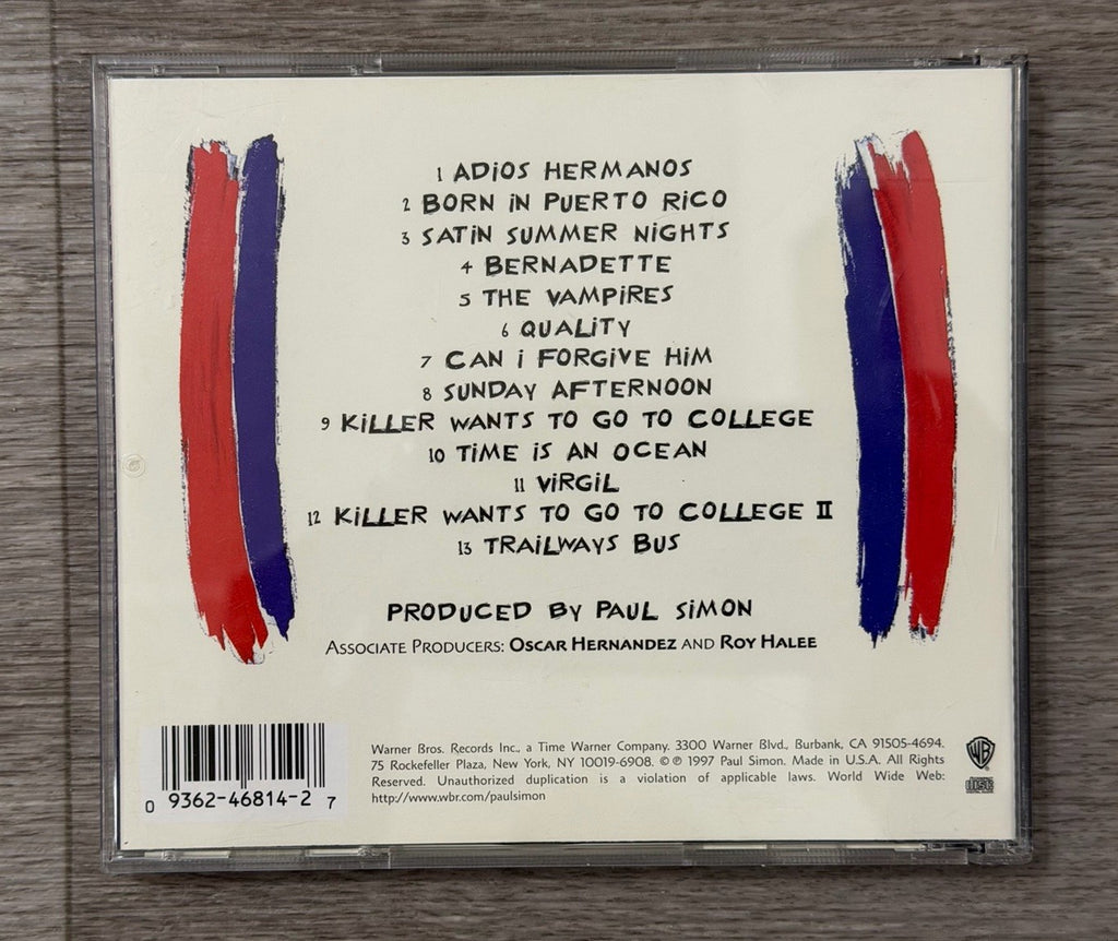 Paul Simon Music CD - Songs from The Capeman Cracked Case