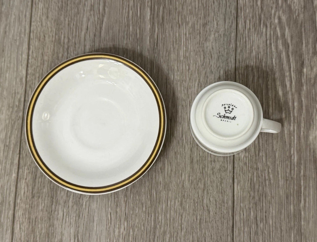 Vintage Tia Maria Resturaunt Demitasse Cup & Saucer Schmidt Porcelana Brazil