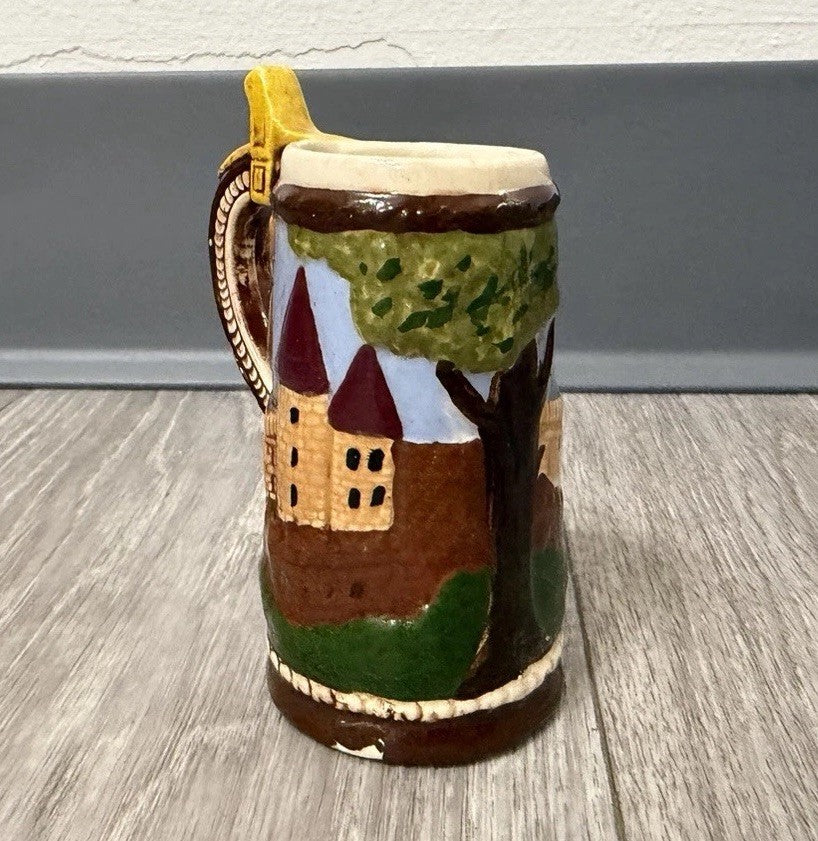 VINTAGE Small German Kinder Mug Beer Stein - Dated 1978 - Has Chips 3.75” Tall