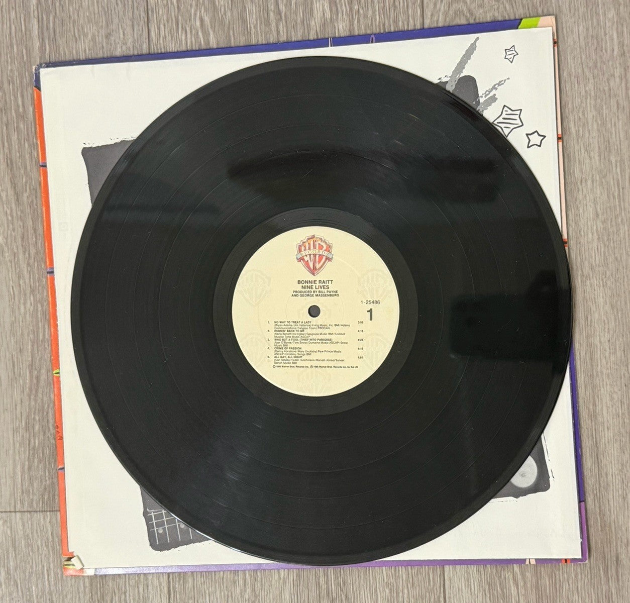 Bonnie Raitt Nick Of Time Vinyl LP 1989 Warner Bros. Cut Out Through Sleeve VG+