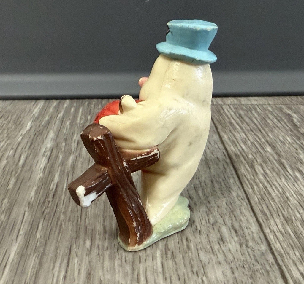 VINTAGE Ghost With Jack O’Lantern Figurine Halloween Plastic