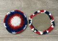 Crocheted Dish Scrubby & Jar Opener Gripper Set Of 2 - 1 Scrubby + 1 Gripper