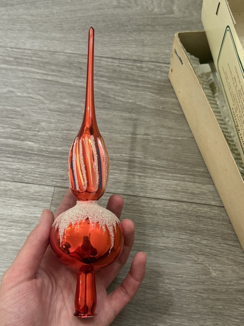 VTG Comodore Christmas Classic 9.75” " Tree Topper Finial Ornament No. 8220 C/3