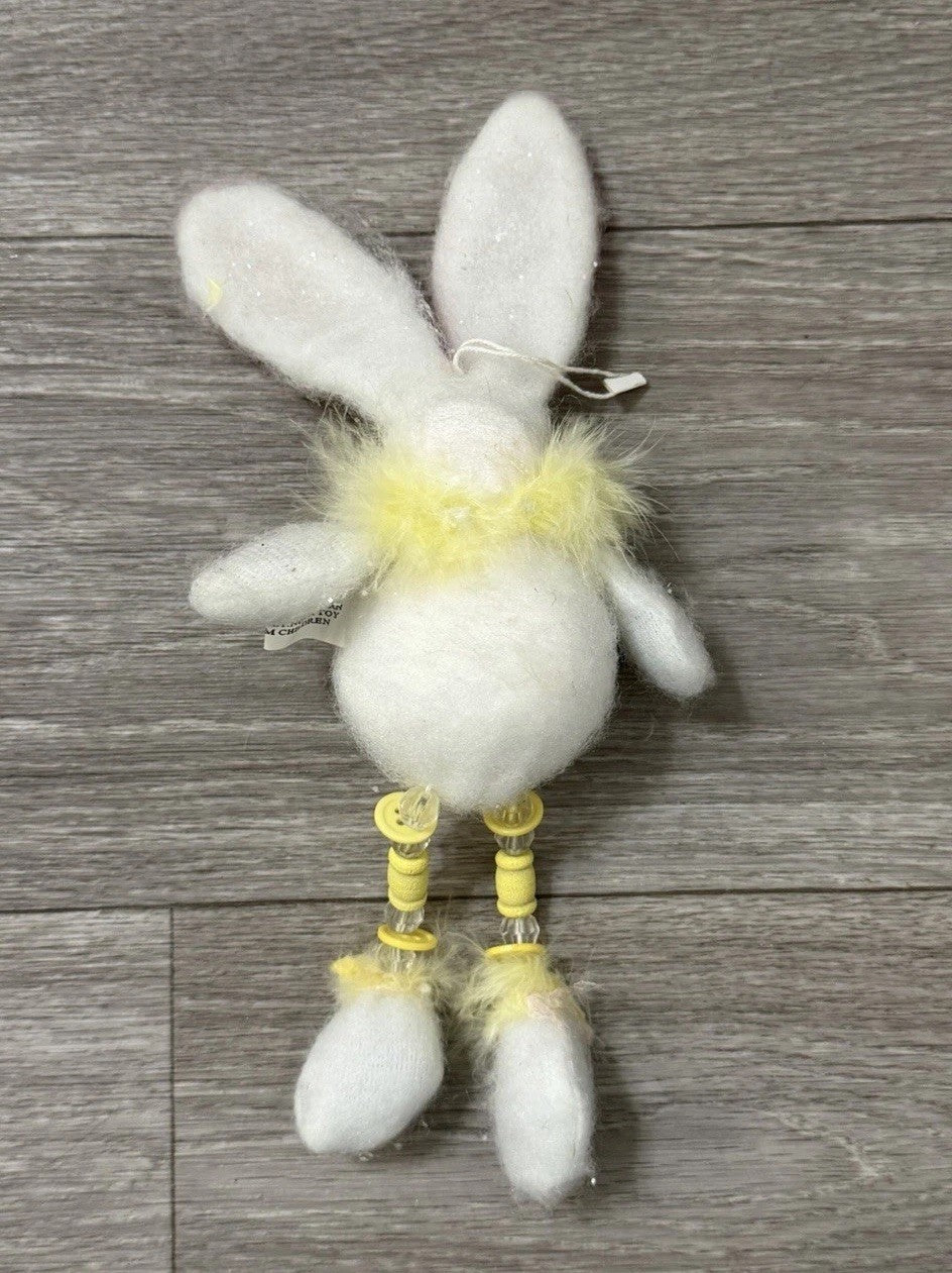 Cute Bunny Decoration With Heart Nose & Buttons On His Legs Easter/Spring Decor