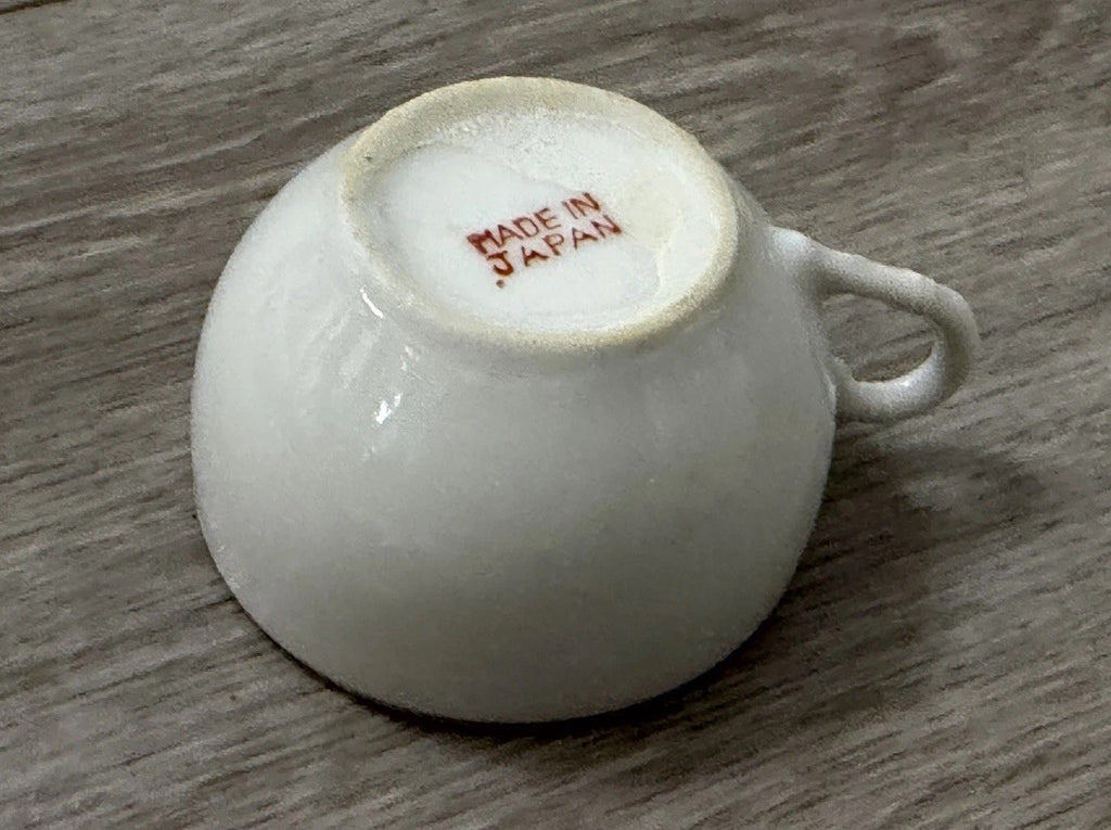 Vintage Small Teacup Moss Rose Design - Cup Only - No Saucer - Made In Japan