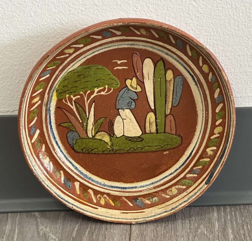 Vintage Mexican Clay Dish - Made In Mexico