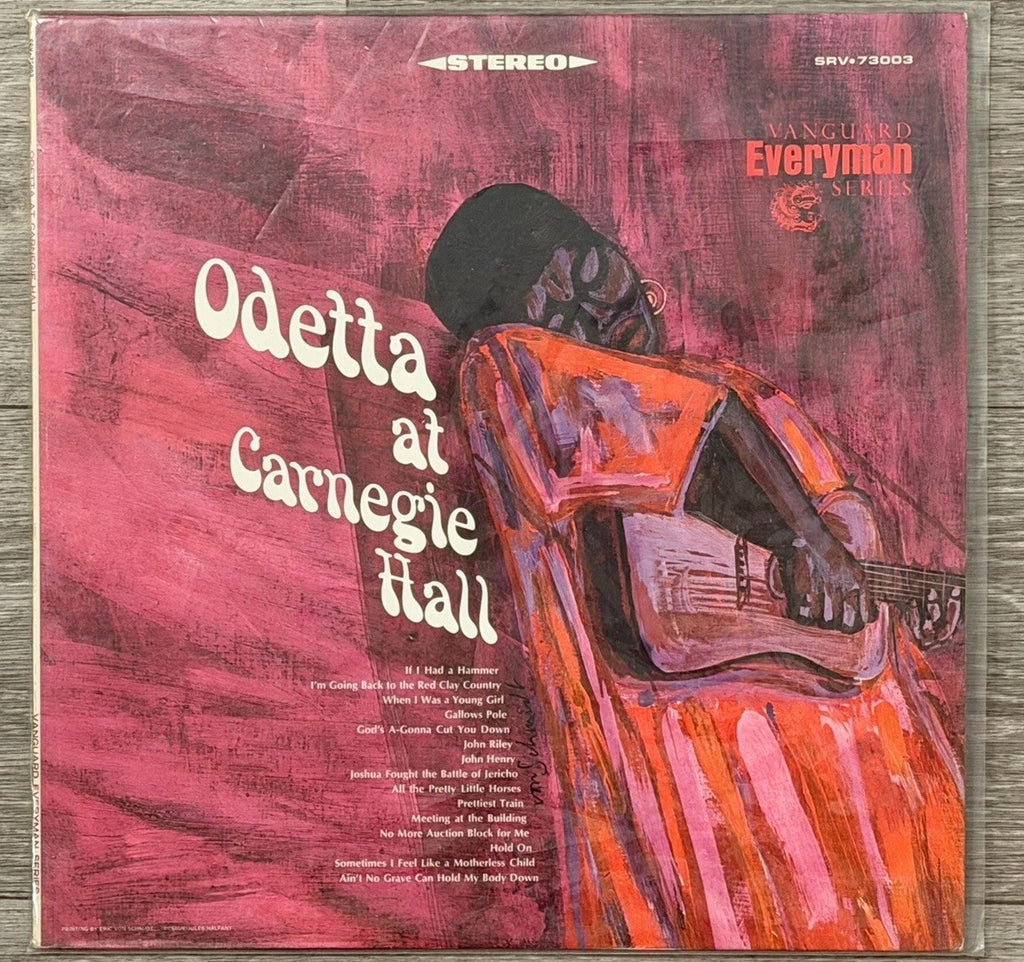 Vintage- ODETTA: At Carnegie Hall VANGUARD Everyman Series LP 33 RPM - SRV 73003