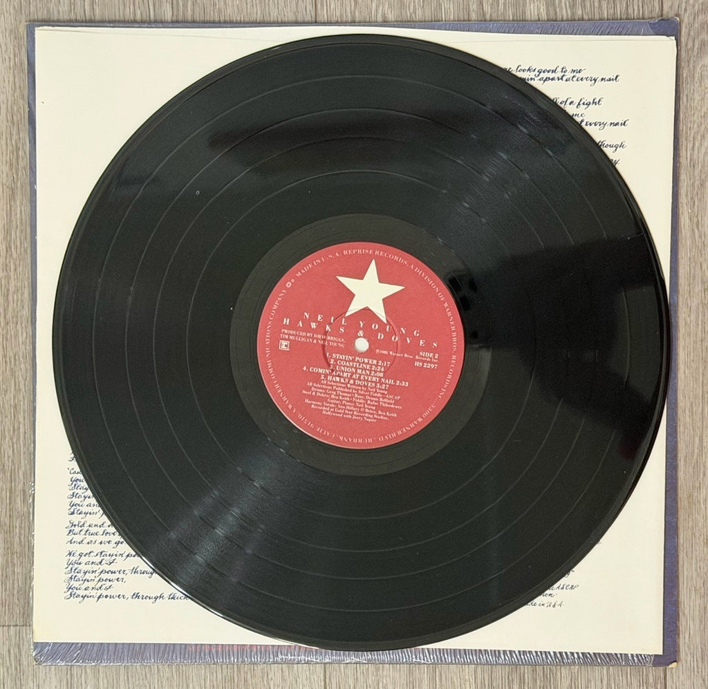 Neil Young "Hawks and Doves" 1980 Reprise Records HS 2297  U.S. Press VG+/VG+