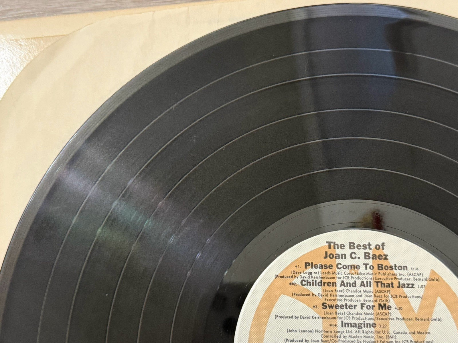 Joan Baez ‎– The Best Of Joan C. Baez Vinyl, LP 1977 A&M Records ‎– SP-4668