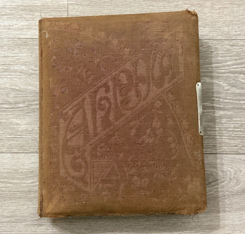 Antique Velvet Victorian Family Photo Album W/ Cabinet - Cards - Clasp - 1880’s