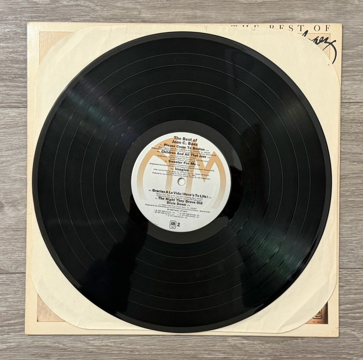 Joan Baez ‎– The Best Of Joan C. Baez Vinyl, LP 1977 A&M Records ‎– SP-4668