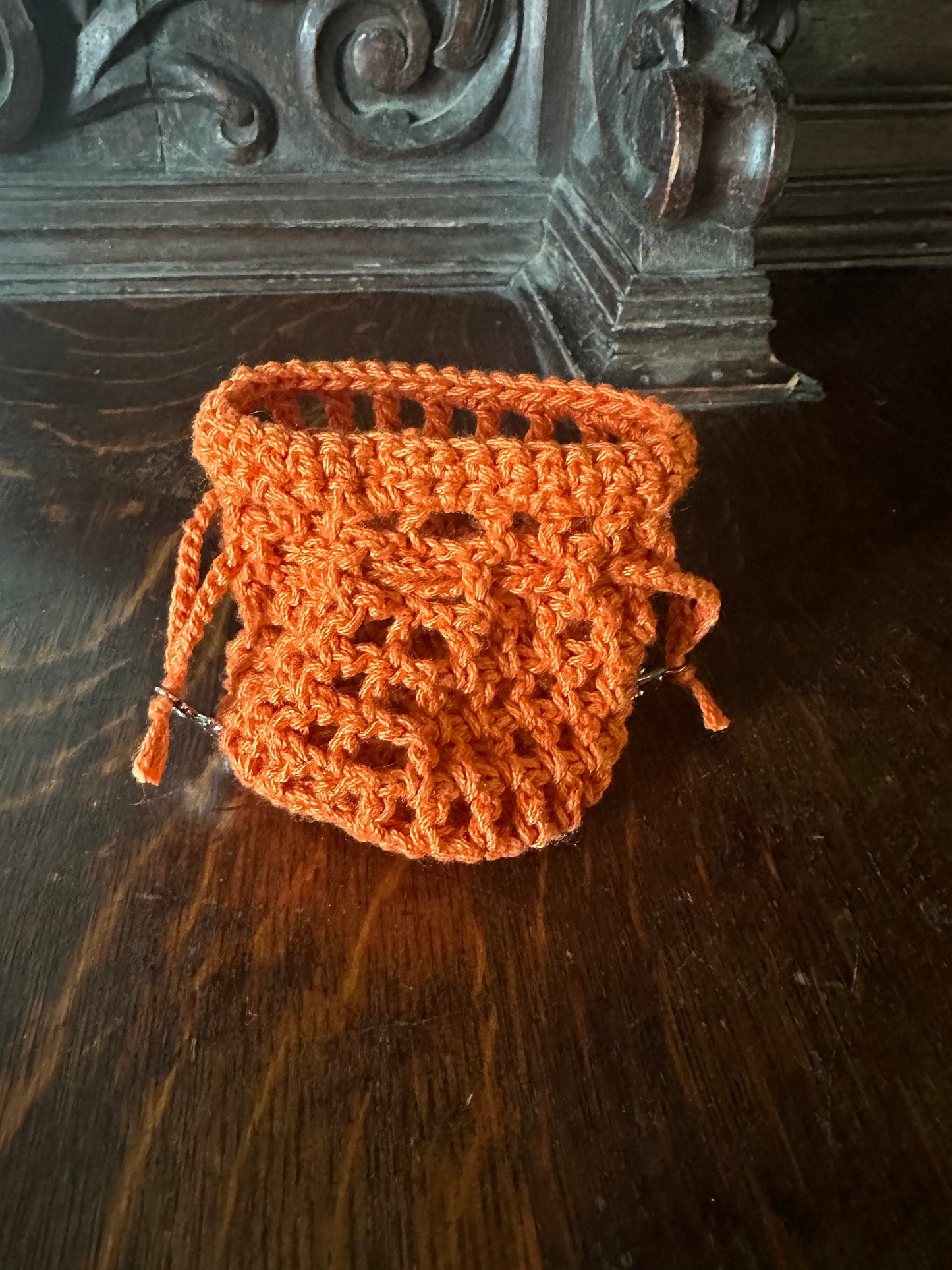 Crochet Mesh Jewelry / Rosary Bag