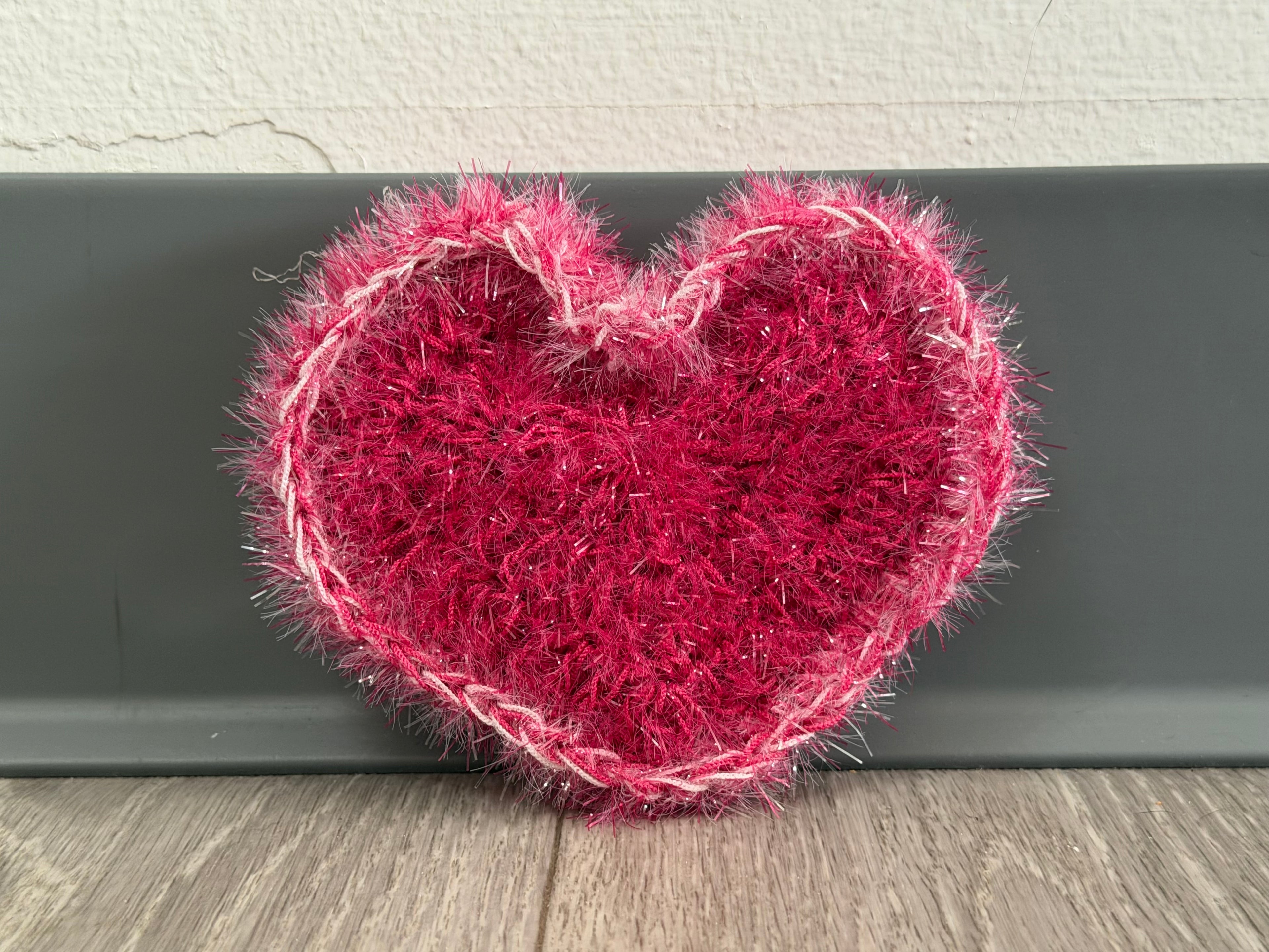 Heart Dish Scrubby — Handmade