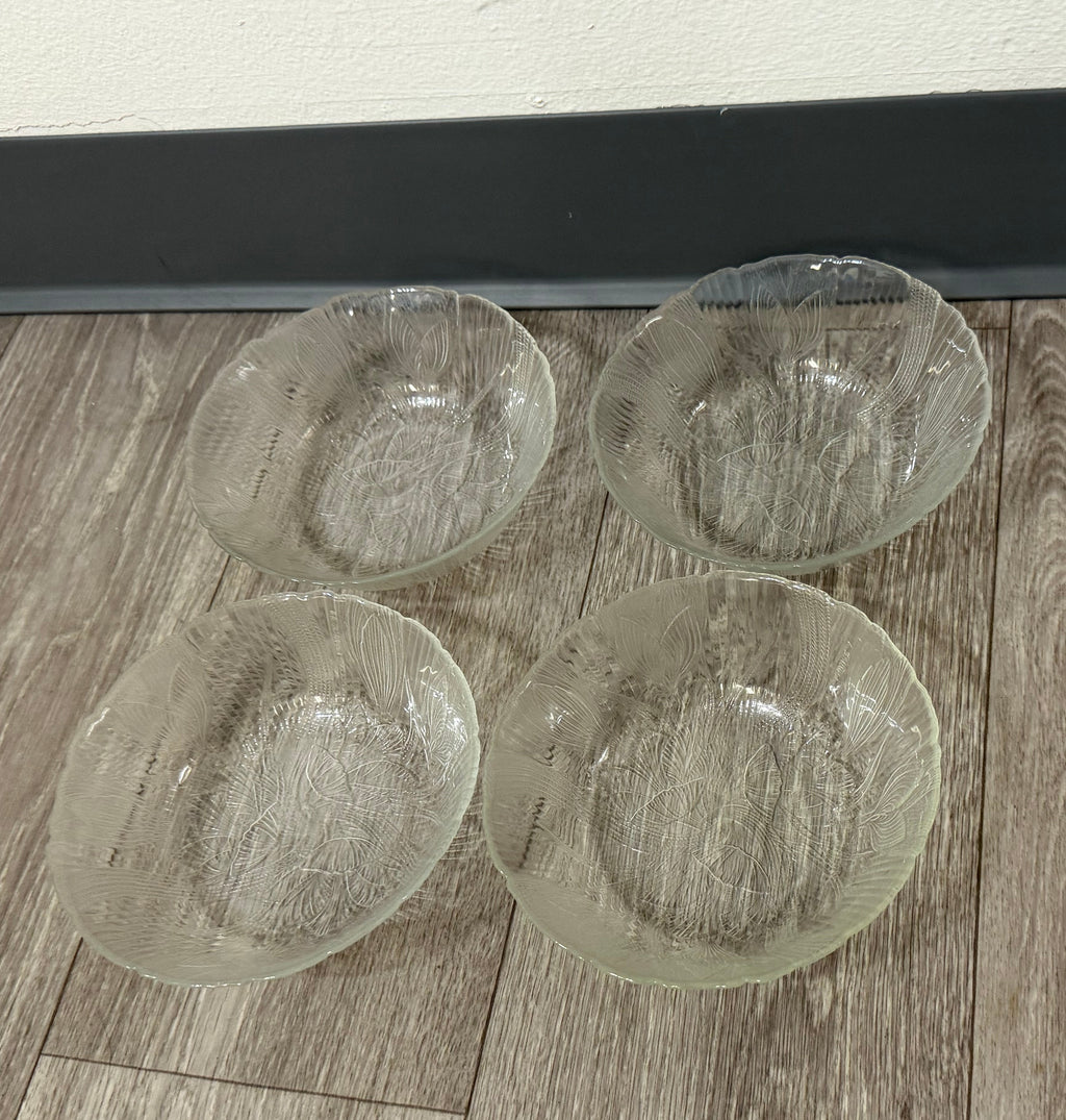 Crocus Glass Salad Bowls, Set of 4