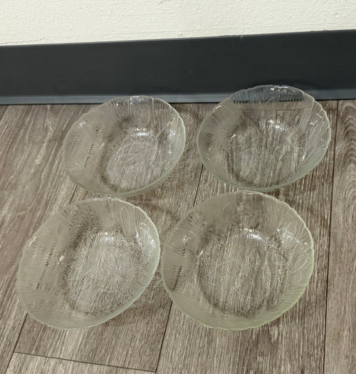 Crocus Glass Salad Bowls, Set of 4