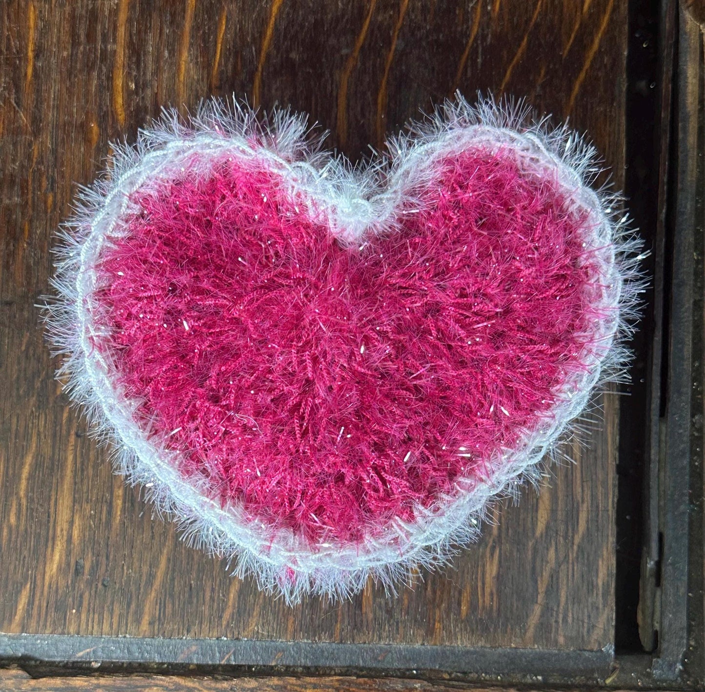 Crochet Heart Dish Scrubbies Set of Three