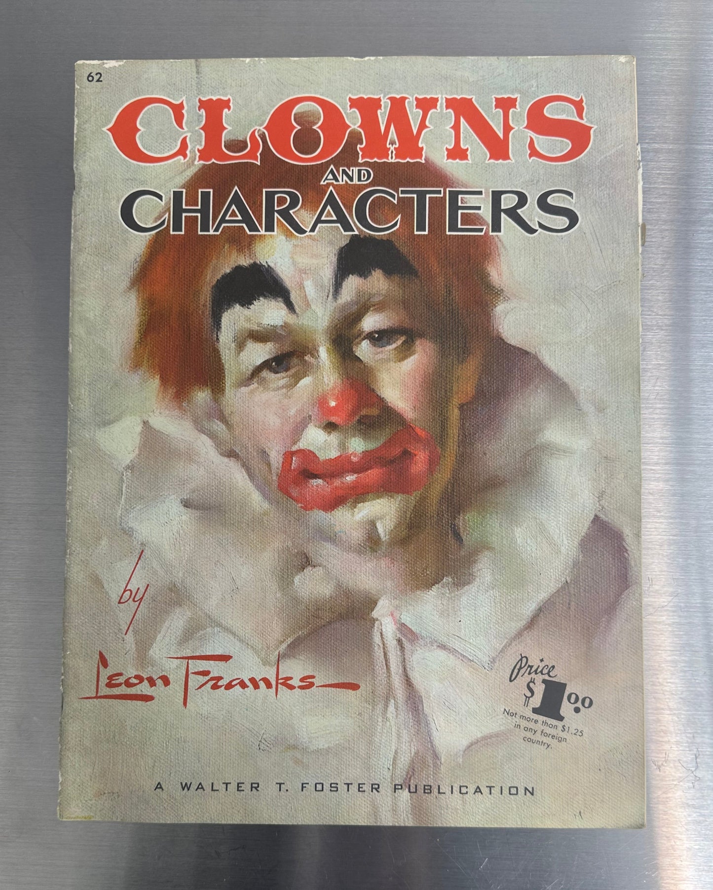 Vtg 1960 Clowns & Characters Art Instructional How to Draw Book Leon Franks SC