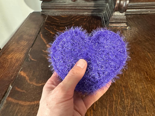 Purple Heart Dish Scrubbie