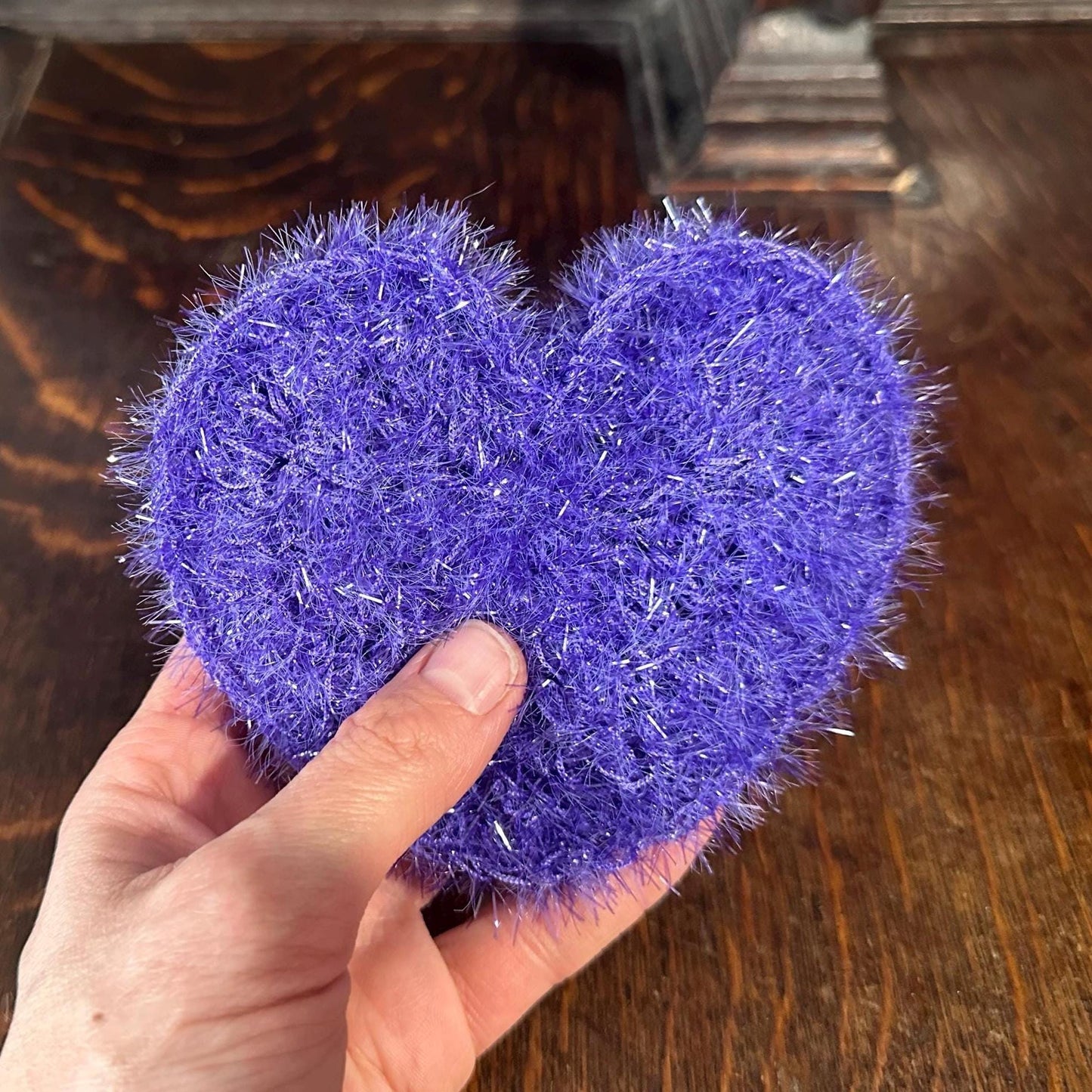 Purple Heart Dish Scrubbie