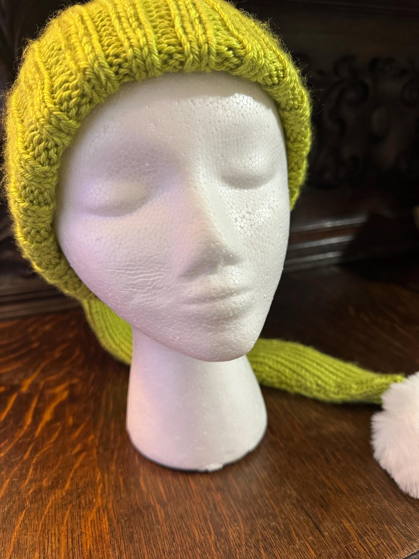 Cozy Long Green Stocking Cap