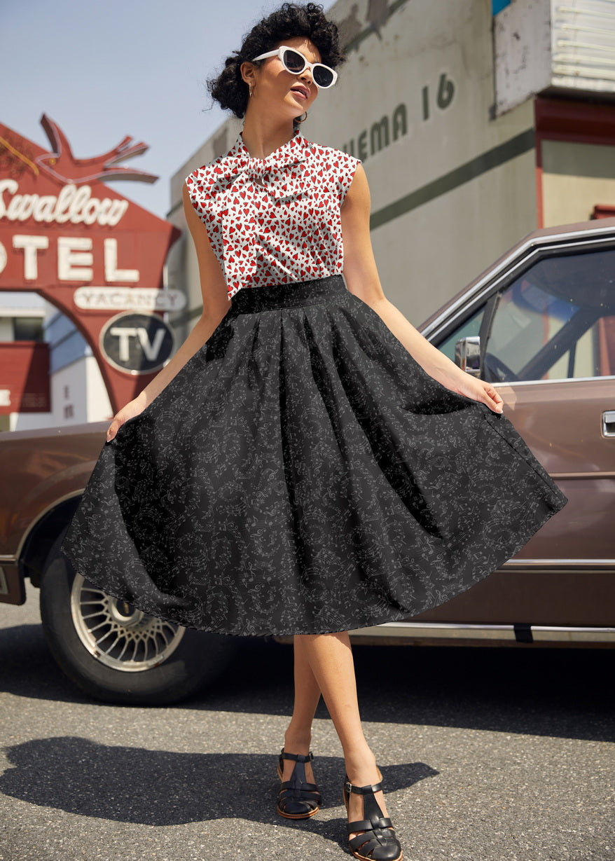 Women's Music Notes Doris Skirt