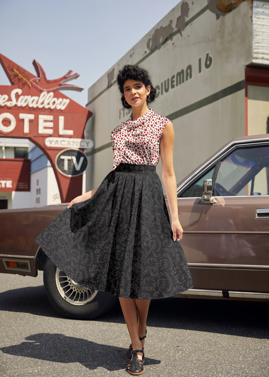 Women's Music Notes Doris Skirt