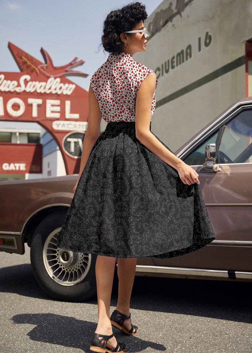 Women's Music Notes Doris Skirt